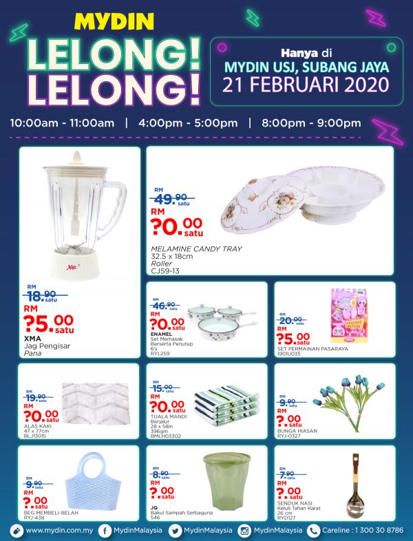 21 23 Feb 2020 Mydin Lelong Lelong Promotion At Usj Subang Jaya Everydayonsales Com