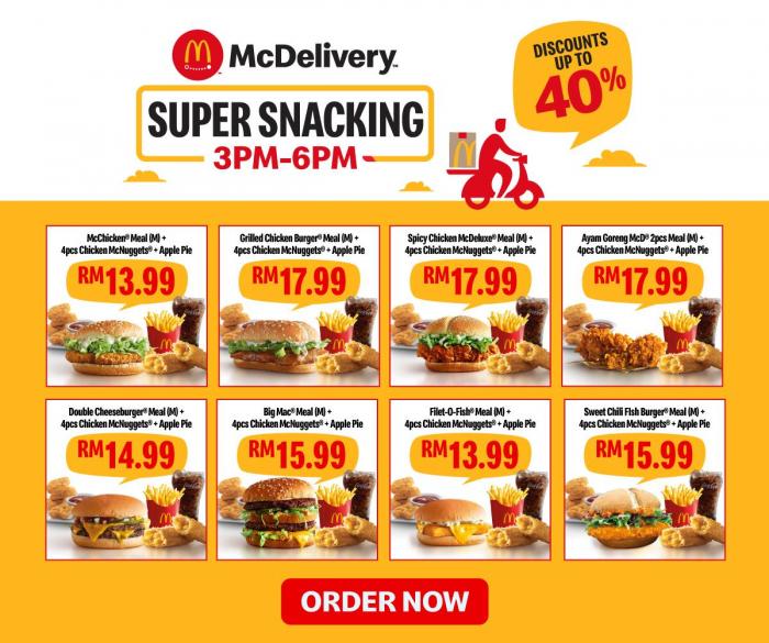 8 Feb 2020 Onward McDonald s McDelivery Super Snack Promotion