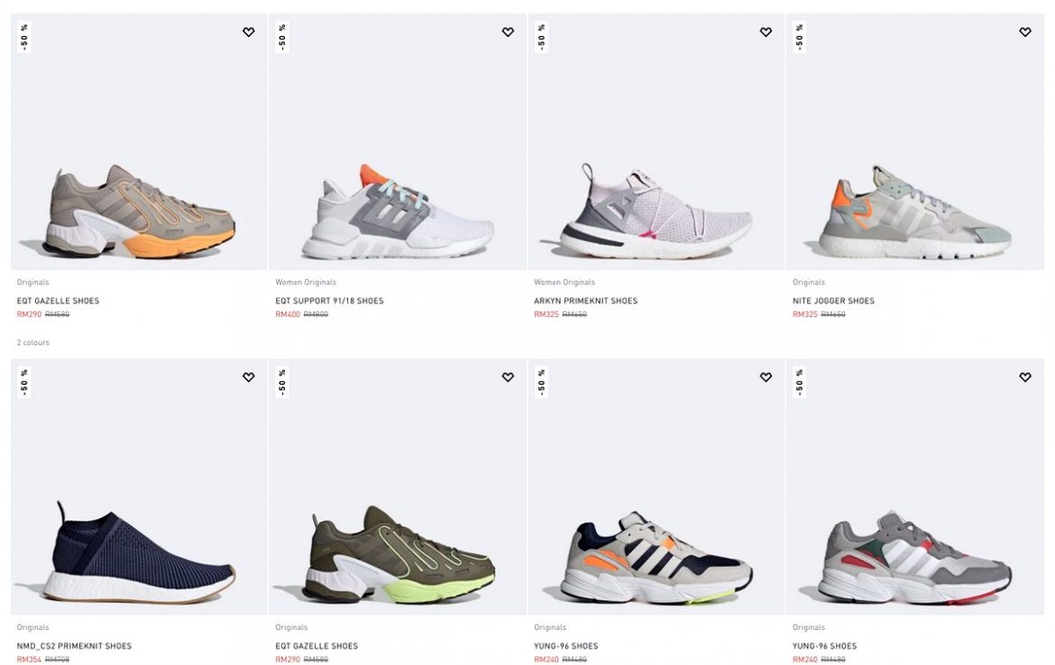 Today onwards: Adidas Clearance Sale! 50% off over 100+ shoes! Half ...