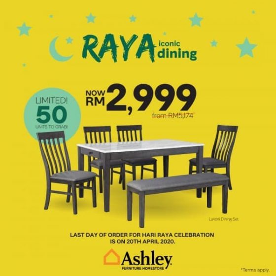 Now till 20 Apr 2020 Ashley Furniture HomeStore Iconic Dining Set