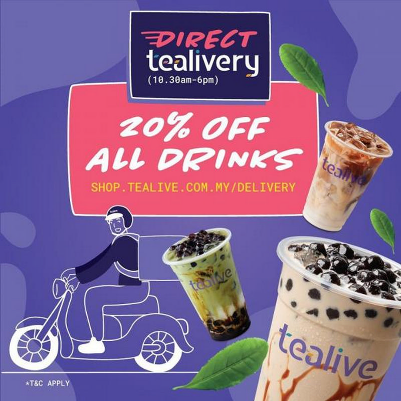 23 Apr 2020 Onward Tealive 20 Off Promotion Via Direct Tealivery Everydayonsales Com