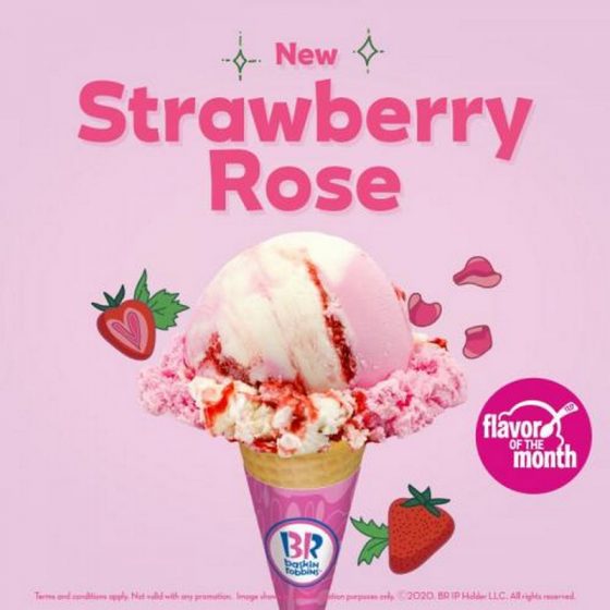 14 May 2020 Onward: Baskin Robbins New Strawberry Rose Ice Cream Flavor ...