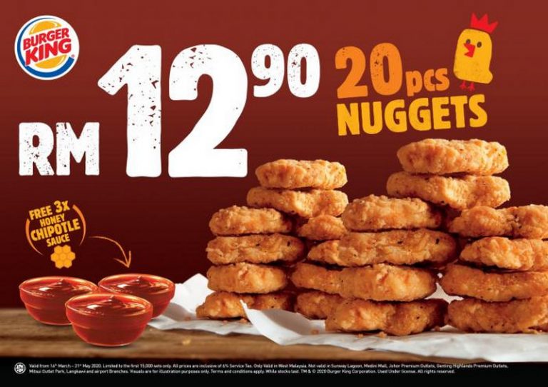 16 Mar-31 May 2020: Burger King 20pcs Nuggets Promotion ...