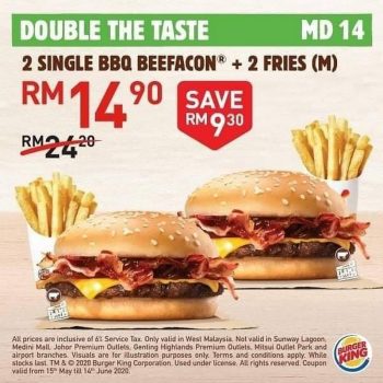 Burger-King-Double-Taste-Promotion-350x350 - Beverages Food , Restaurant & Pub Johor Kedah Kelantan Kuala Lumpur Melaka Negeri Sembilan Pahang Penang Perak Perlis Promotions & Freebies Putrajaya Sabah Sarawak Selangor Terengganu 
