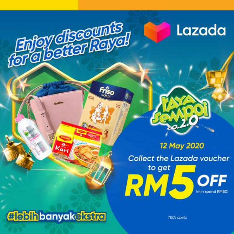 12 May 2020: Lazada RM5 OFF Promotion with Touch 'n Go ...