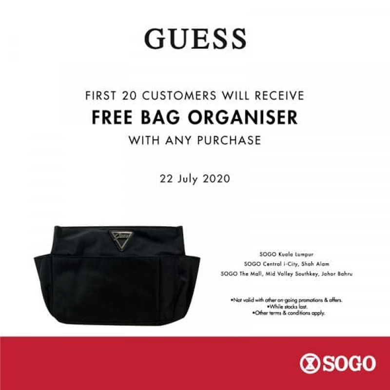 22 Jul 2020 Guess Free Bag Organizer At Sogo Everydayonsales Com