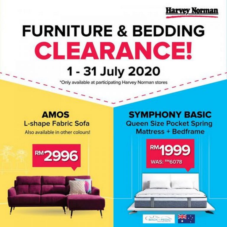 131 Jul 2020 Harvey Norman Furniture & Bedding Clearance Sale