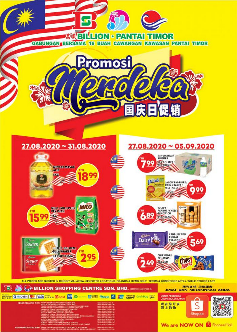 27 Aug-5 Sep 2020: BILLION & Pantai Timor Merdeka Promotion ...