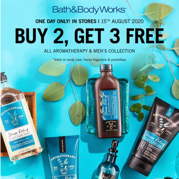 15 Aug 2020 Bath & Body Works Buy 2 Free 3 Promo