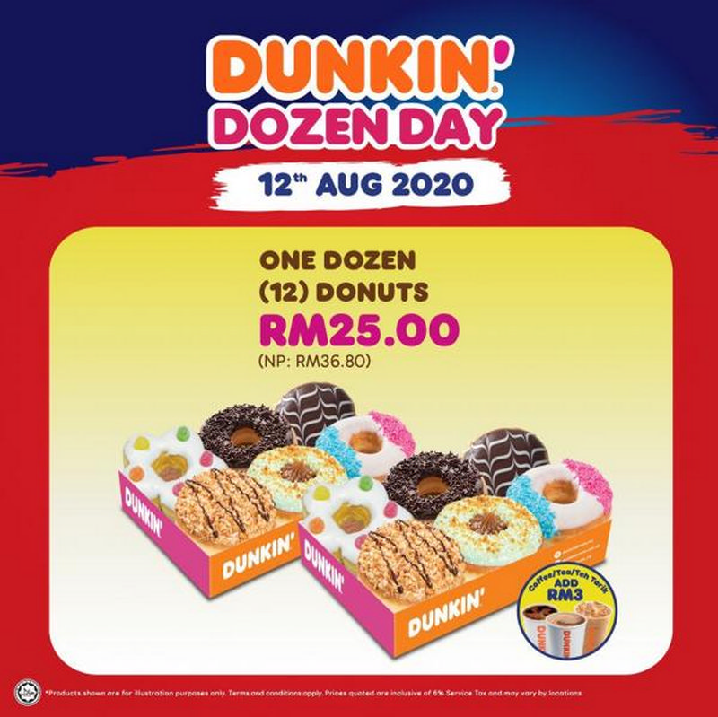 12 Aug 2020 Dunkin Donuts Dozen Day Promotion