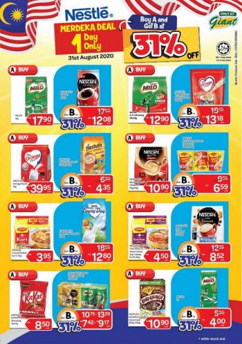 31 Aug 2020: Giant Nestle Merdeka Promotion - EverydayOnSales.com