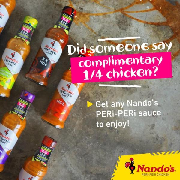 Now Till 30 Nov 2020: Nando's Free 1/4 Chicken Promotion ...