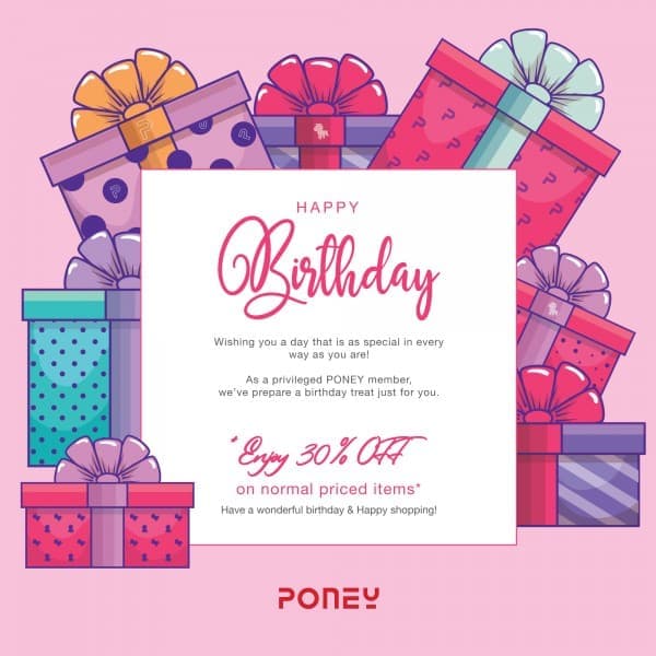 1 Aug 2020 Onward: PONEY 30% off Promotion ...