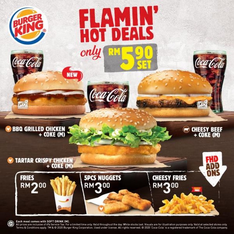 Burger King Flamin Hot Deals Set Promo 