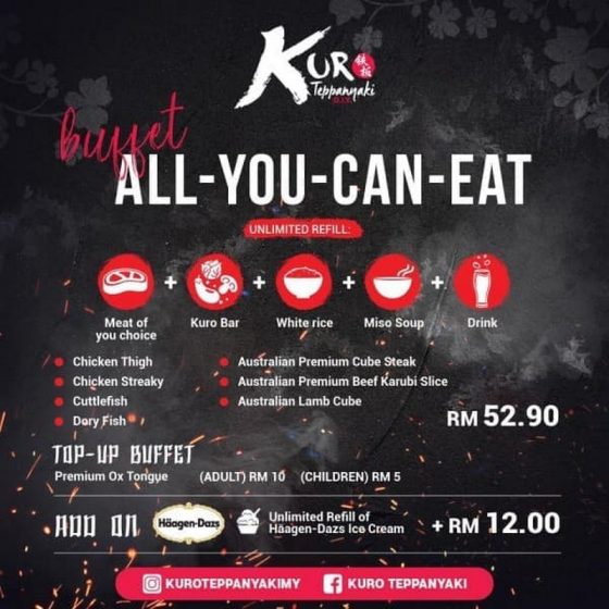 18 Sep 2020 Onward: Kuro Teppanyaki Buffet Promo - EverydayOnSales.com