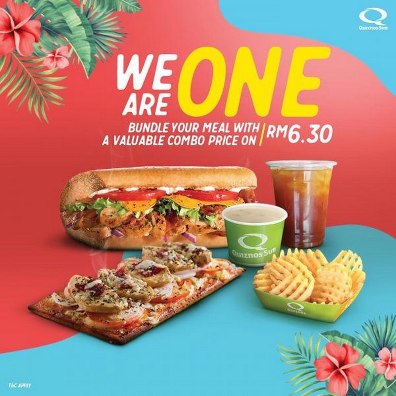 14 Sep 2020 Onward Quiznos Sub Malaysia Day Combo Promotion