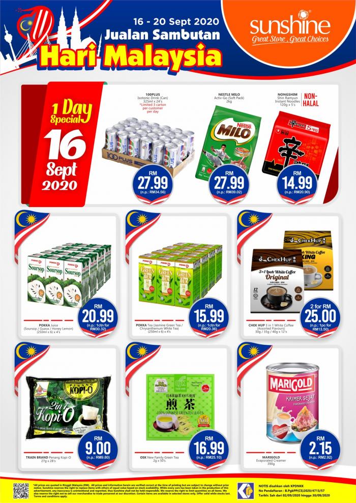 16-20 Sep 2020: Sunshine Malaysia Day Promotion - EverydayOnSales.com