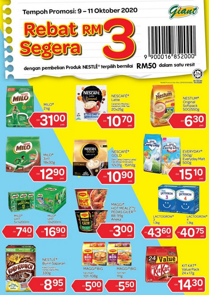 9-11 Oct 2020: Giant Nestle Products Promotion - EverydayOnSales.com