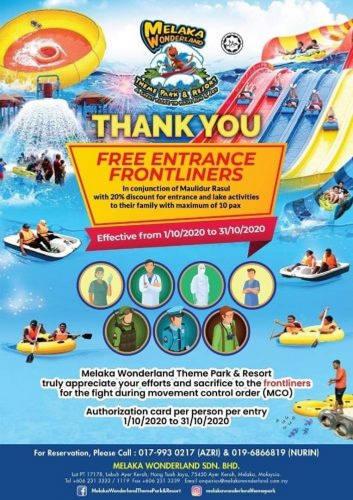 1 31 Oct 2020 Melaka Wonderland Theme Park Resort Free Entrance For Frontliners Everydayonsales Com