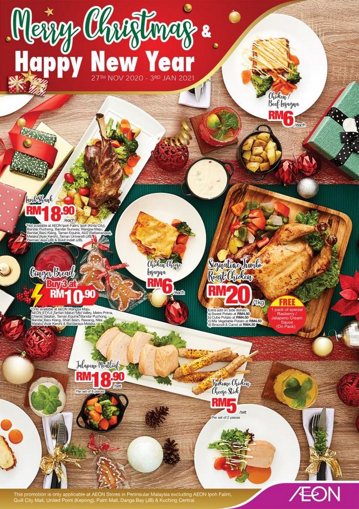 27 Nov 2020 3 Jan 2021 Aeon Christmas New Year Food Promotion Everydayonsales Com