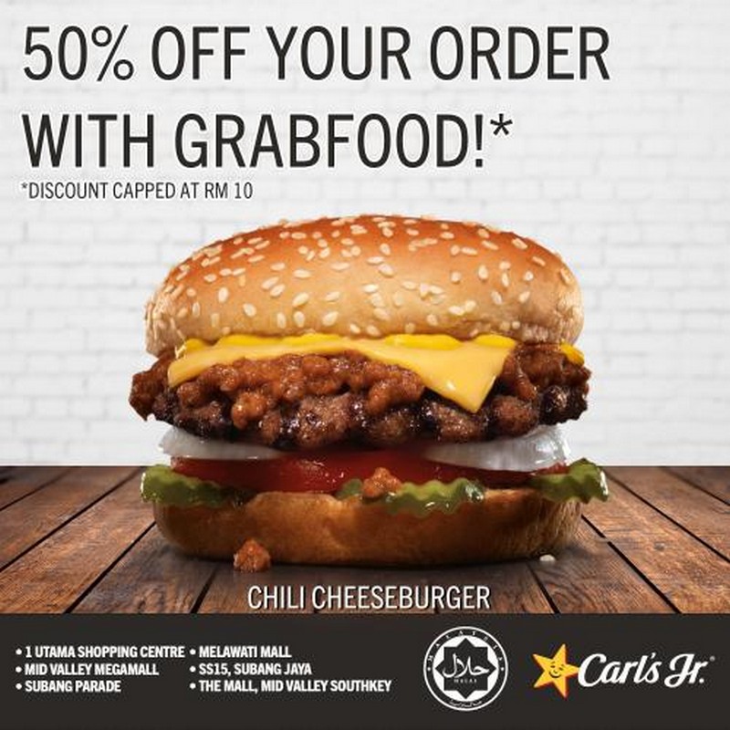 12 Dec 2020 Onward: Carl's Jr 50% OFF Promotion on GrabFood ...