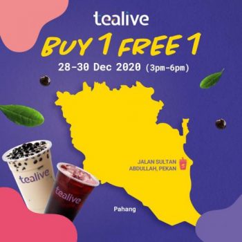 28-30 Dec 2020: Tealive Buy 1 Free 1 Promotion at 3 ...