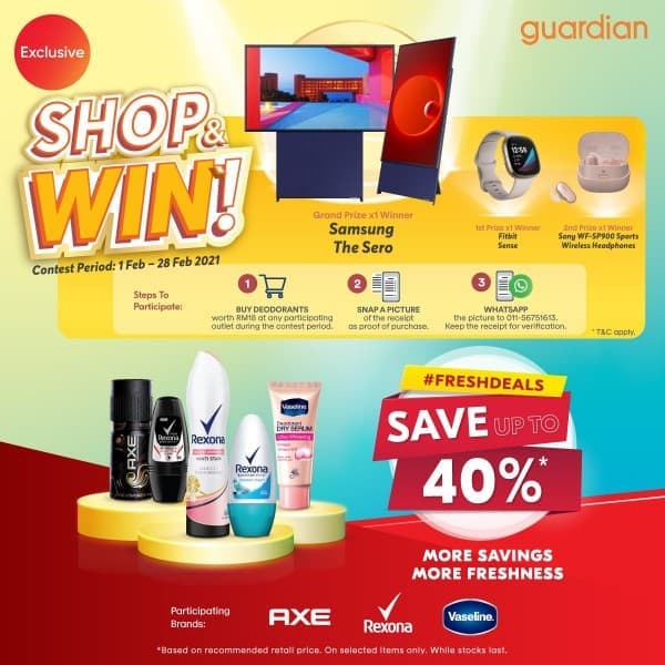 1-28 Feb 2021: Rexona Shop & Win Contest at Guardian - EverydayOnSales.com