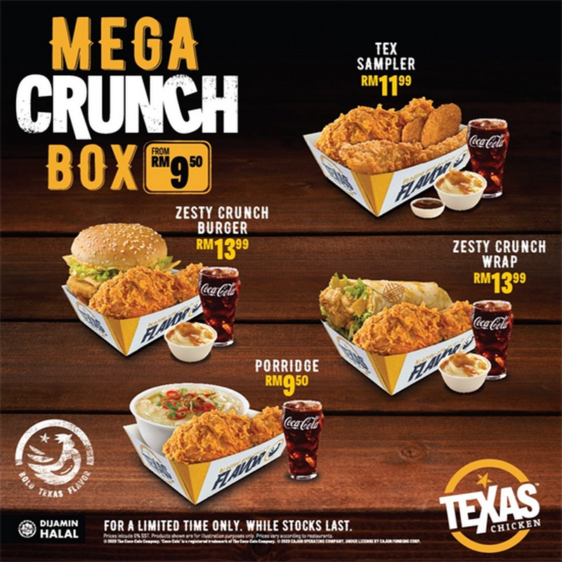 23 Feb 2021 Onward Texas Chicken Mega Meals Mega Crunch Box Promo Everydayonsales Com