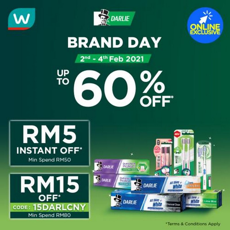 2-4 Feb 2021: Watsons Online Darlie Brand Day Sale - EverydayOnSales.com