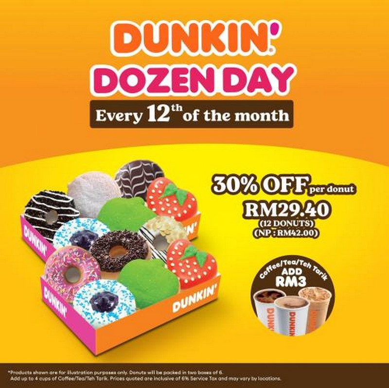 12 Mar 2021 Dunkin Donuts Dozen Day Promotion
