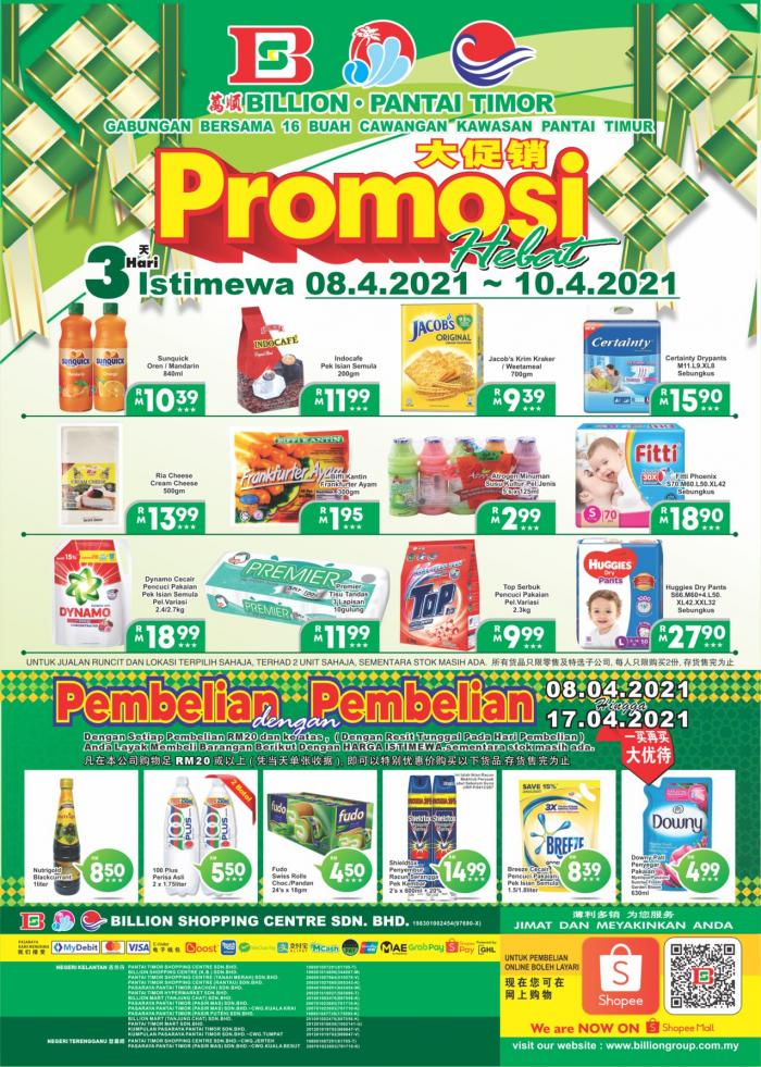 8-17 Apr 2021: BILLION & Pantai Timor Promotion at East Coast Region ...