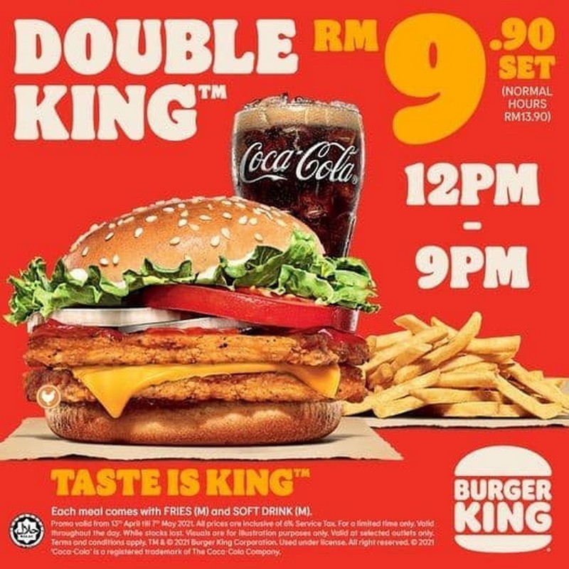 Now till 7 May 2021: Burger King Double King Promotion ...