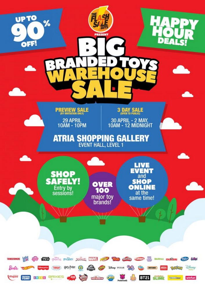29 Apr 2 May 21 The Flash Sale Guys Big Branded Toys Warehouse Sale At Atria Shopping Gallery Everydayonsales Com