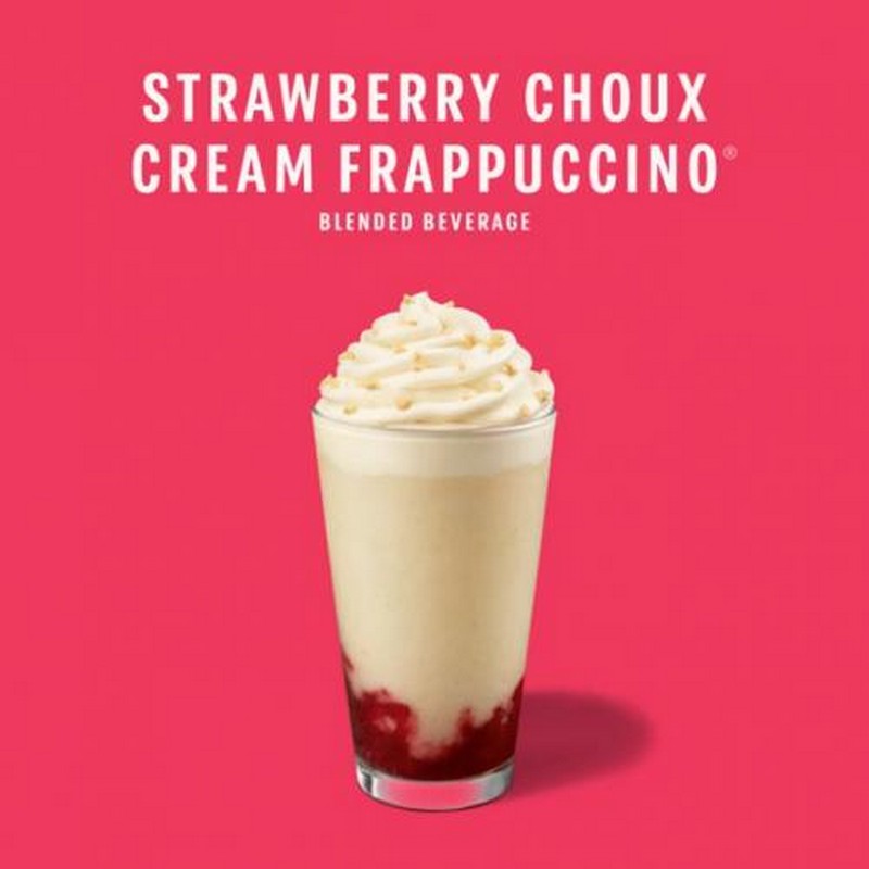 Choux strawberry Strawberry cream
