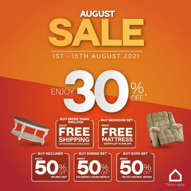 1-15 Aug 2021: Ashley Furniture HomeStore August Sale - EverydayOnSales.com