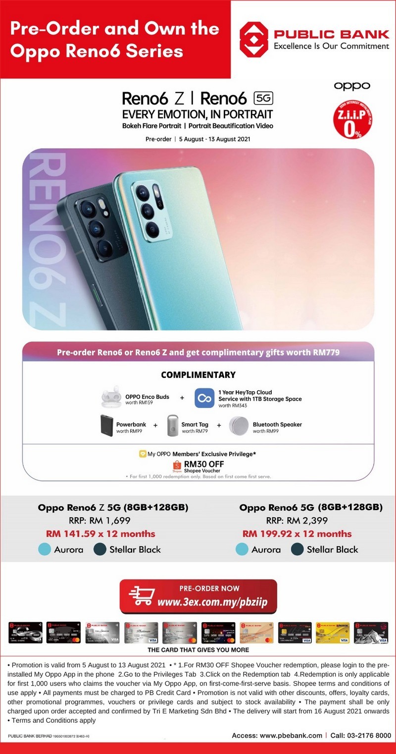 5 13 Aug 2021 Oppo Reno6 Series Pre Order Promo With Public Bank Everydayonsales Com