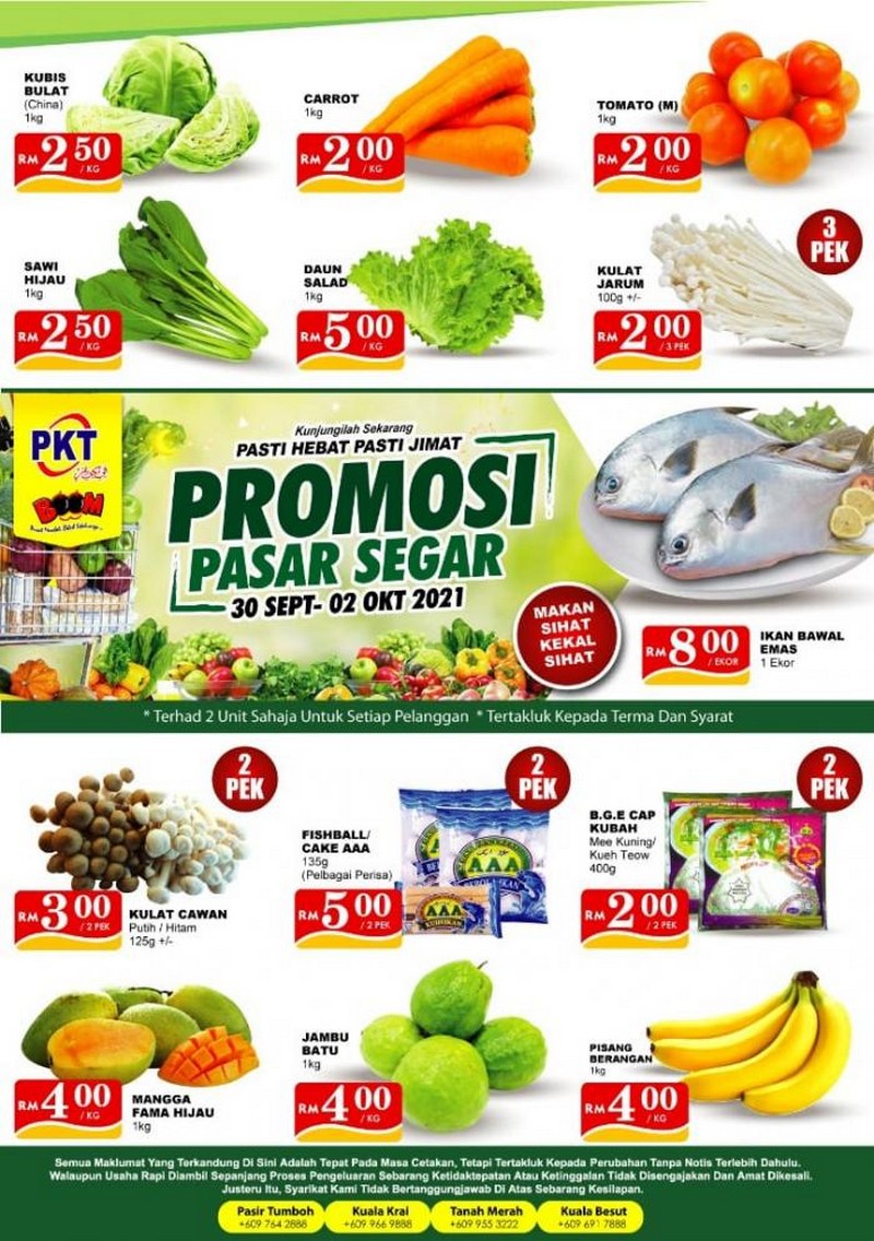 30 Sep 2 Oct 2021 Pasaraya Pkt Fresh Market Promotion Everydayonsales Com