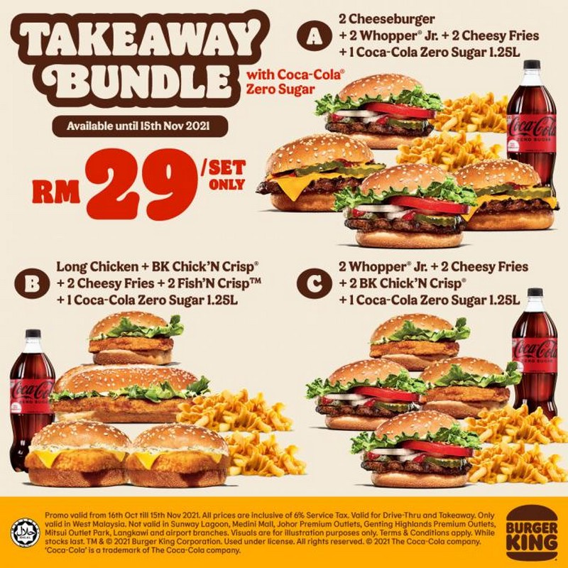 Now till 15 Nov 2021: Burger King Takeaway Bundle Promo ...