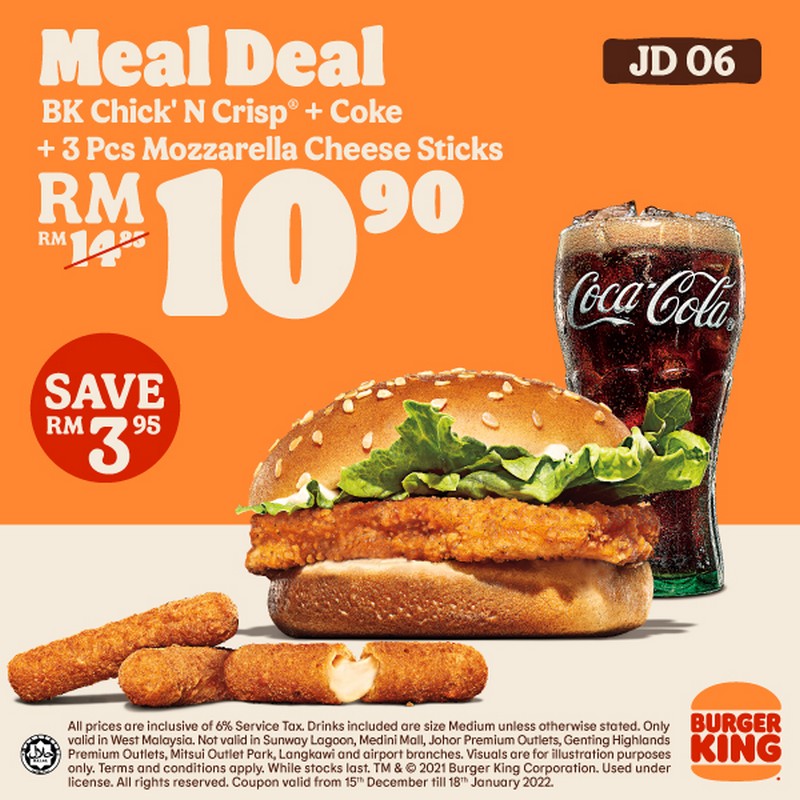 Now till 18 Jan 2022: Burger King Special Deal - EverydayOnSales.com