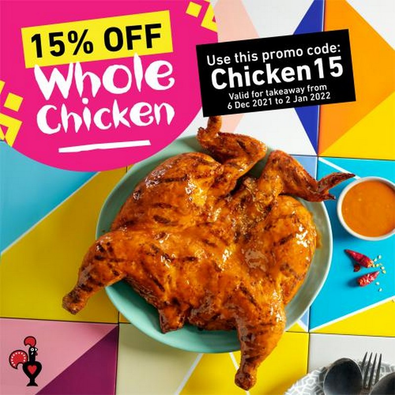 6 Dec 2021-2 Jan 2022: Nando's Takeaway 15% OFF Whole Chicken Promotion ...