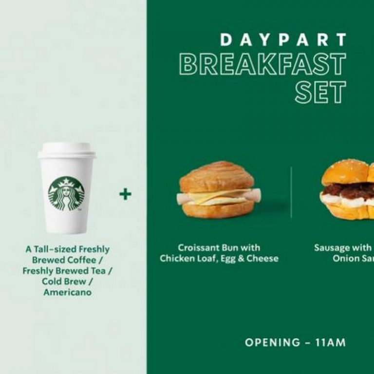 3 Dec 2021 Onward Starbucks Daypart Breakfast Set Promotion