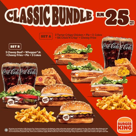 18 Feb 2022 Onward Burger King Classic Bundle Deal