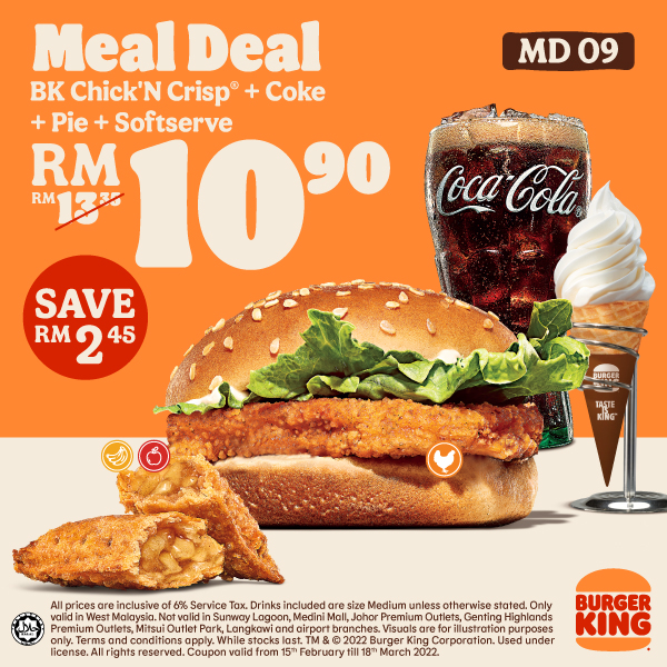 15 Feb-18 March 2022: Burger King Special Deals Digital Coupons ...