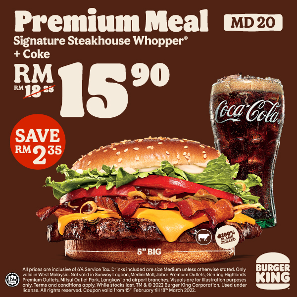 15 Feb-18 March 2022: Burger King Special Deals Digital Coupons ...