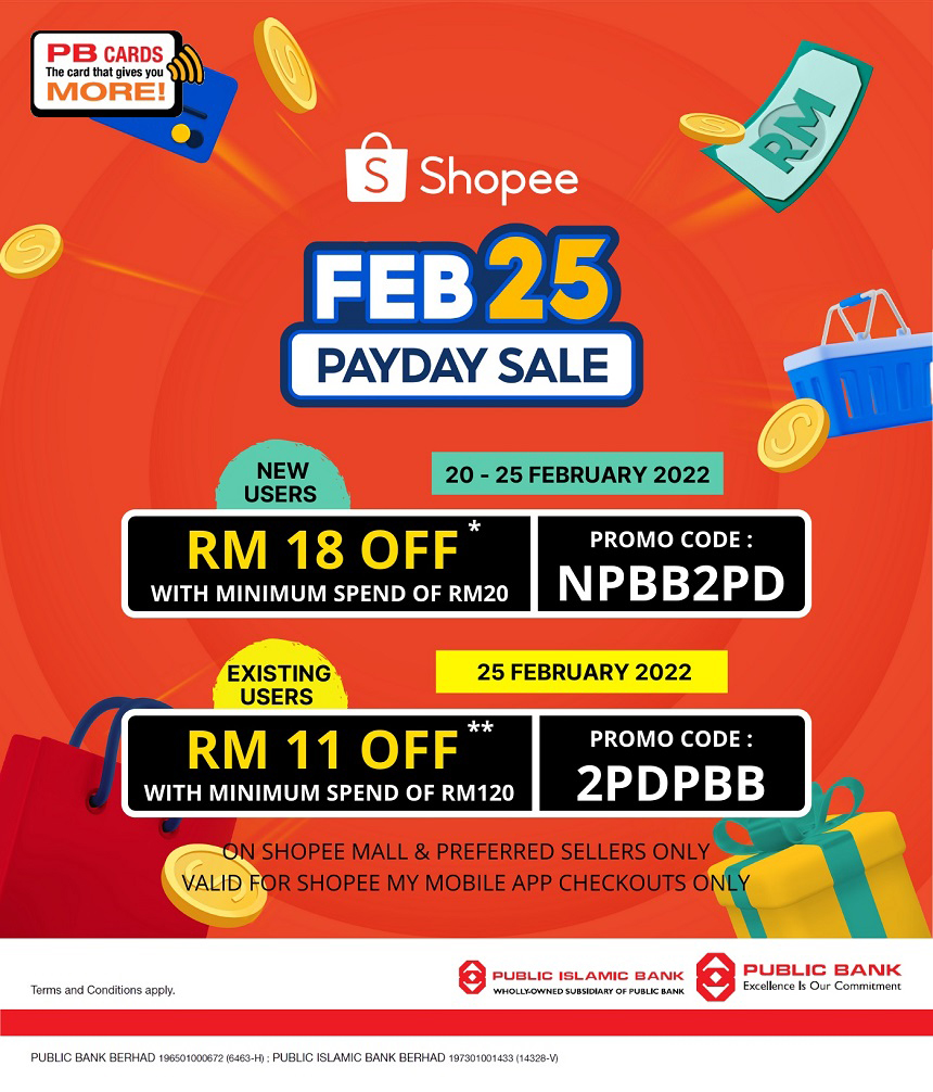 20-25 Feb 2022: Shopee Feb 25 PayDay Sale with Public Bank ...