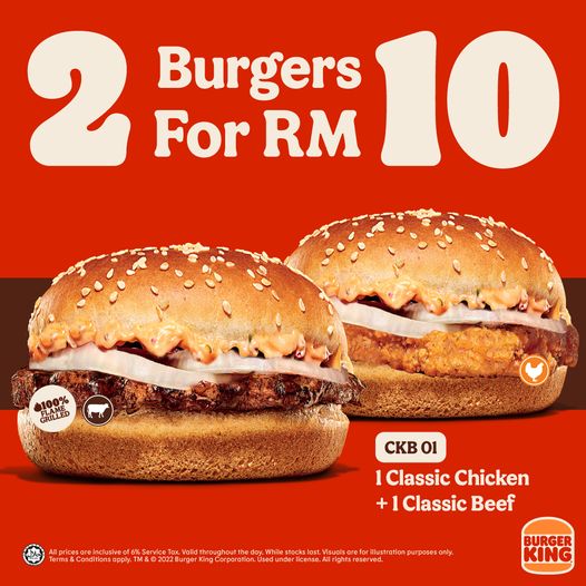 14 Mar 2022 Onward: Burger King 2 for RM10 Promo - EverydayOnSales.com