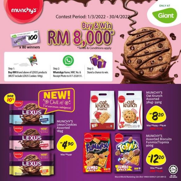 1 Mar-30 Apr 2022: Giant Munchy's Buy & Win Contest - EverydayOnSales.com