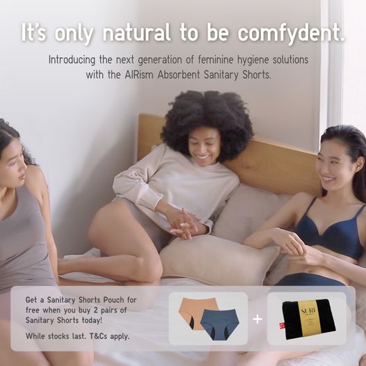Girls' AIRism Sanitary Shorts, UNIQLO's latest technology that eliminates  discomfort for girls launches today! With quick absorption and water  resistance, the all-new AIRISM ABSORBENT