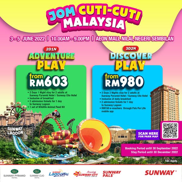 3-5 Jun 2022: Sunway Lagoon Jom Cuti-cuti Malaysia - Everydayonsales.com