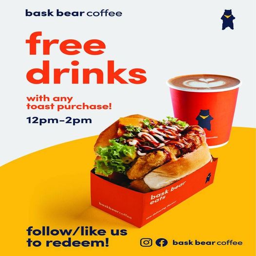Now till 15 Jul 2022: Bask Bear Coffee Free Drink Promo ...